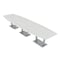 Skutchi Designs 45 in W, 165.75 in L, 29 in H, Engineered Wood Top, White HAR-BOT-46x168-DOU-WHCYPRESS - alternate 1